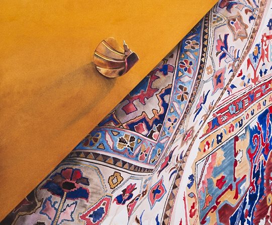 Folded Rug with Gold