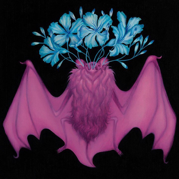 Revisiting this little &ldquo;Alcathoe&rdquo; painting from the archives 🦇💕

#sydbee #sydbeeart #bat