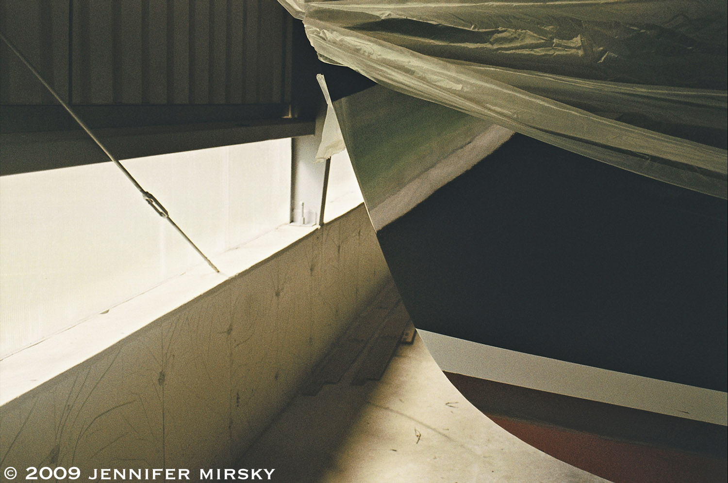 WRAPPED BOAT HULL — SHELTER ISLAND, NY