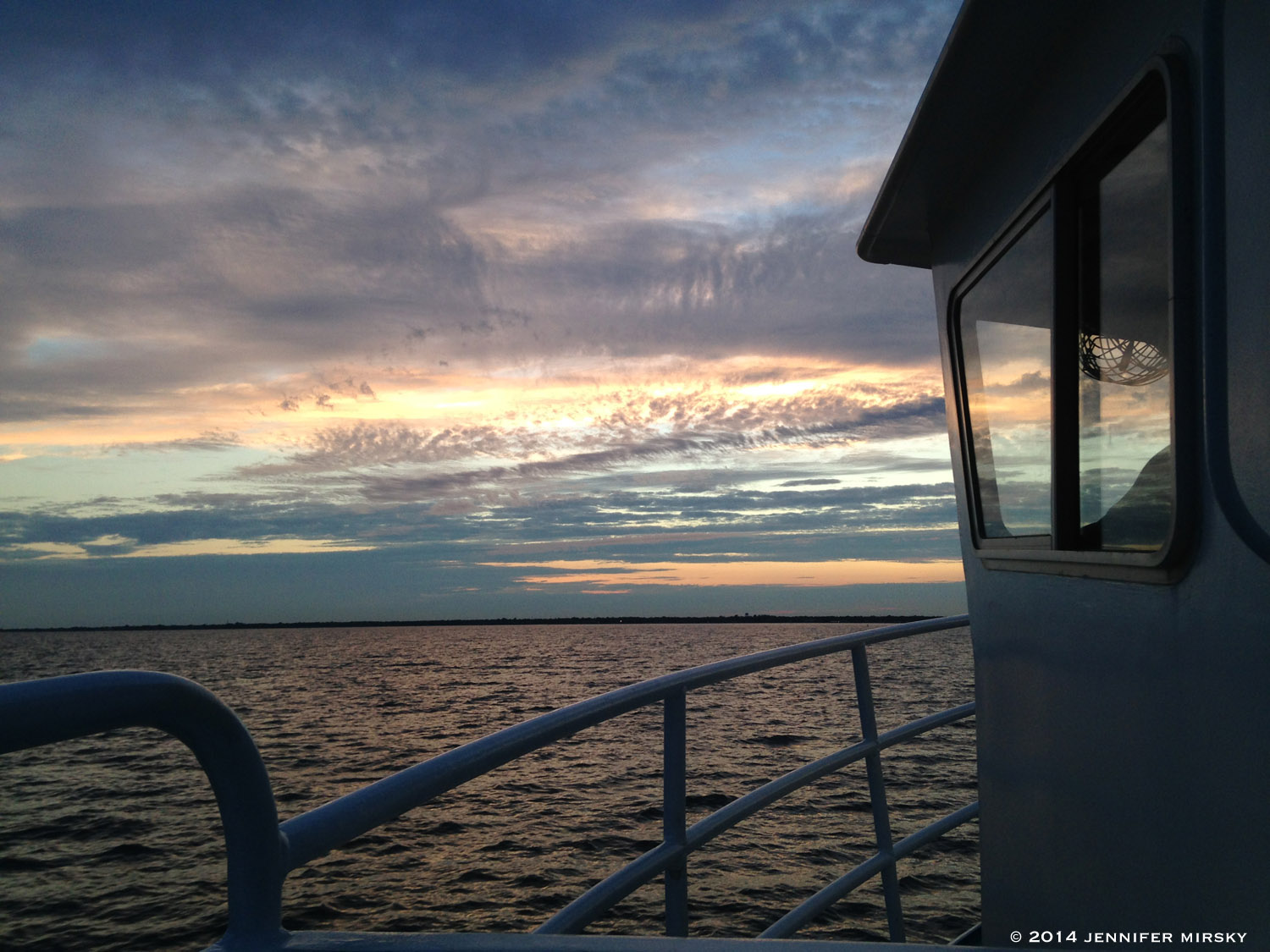 Fire Island Ferry by Sunset