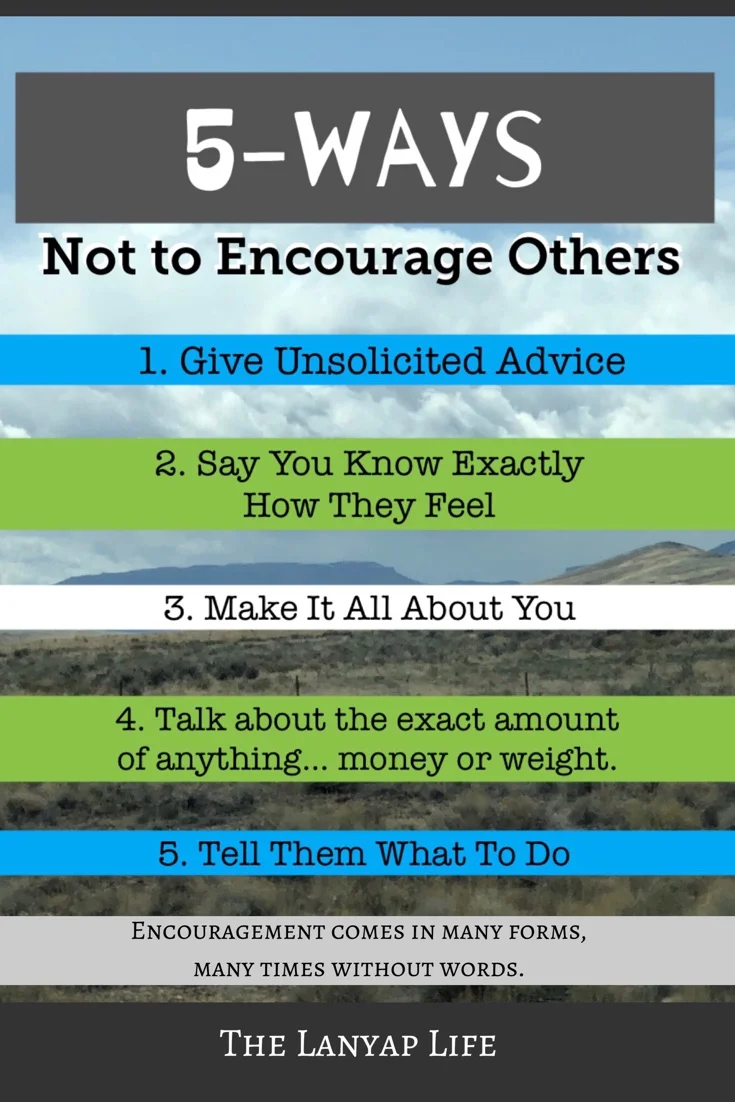 5-Ways NOT to Encourage Others