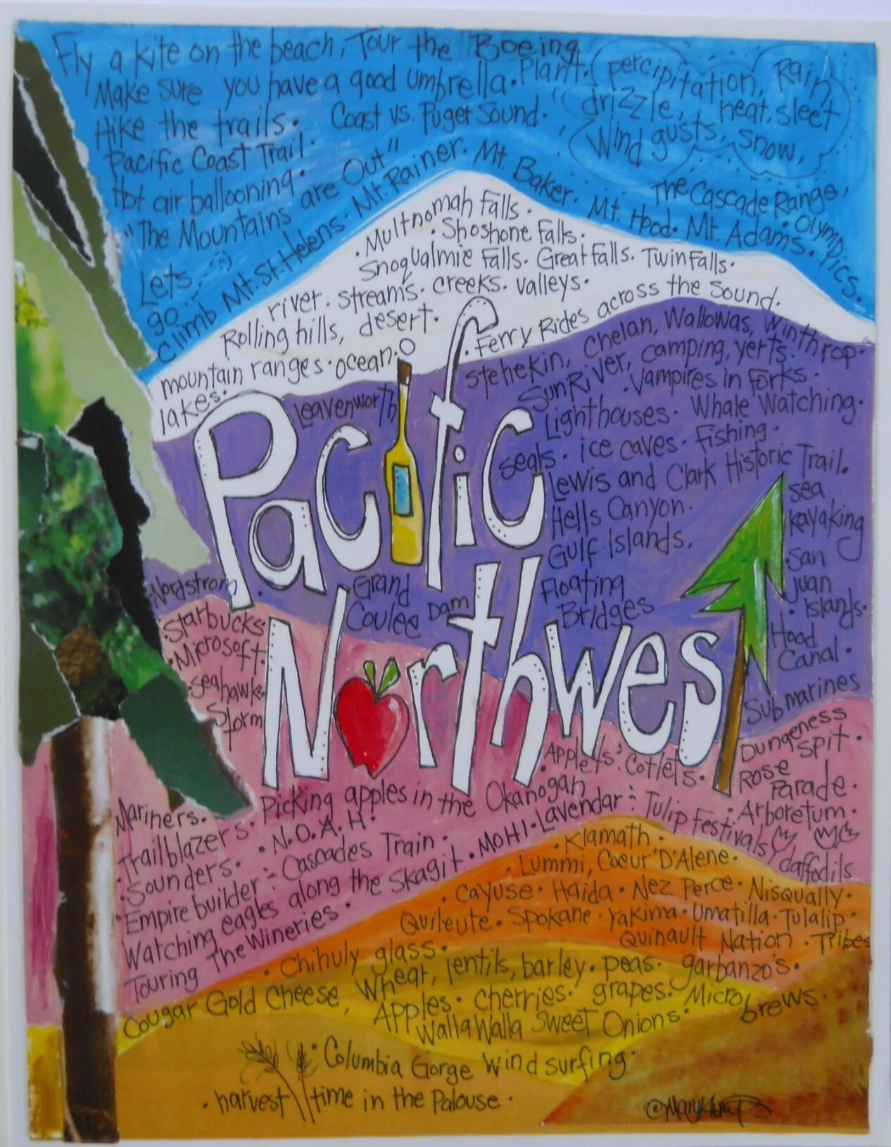 Pacific Northwest- This is one of the first attempts at capturing what the Pacific Northwest means to me.  Card