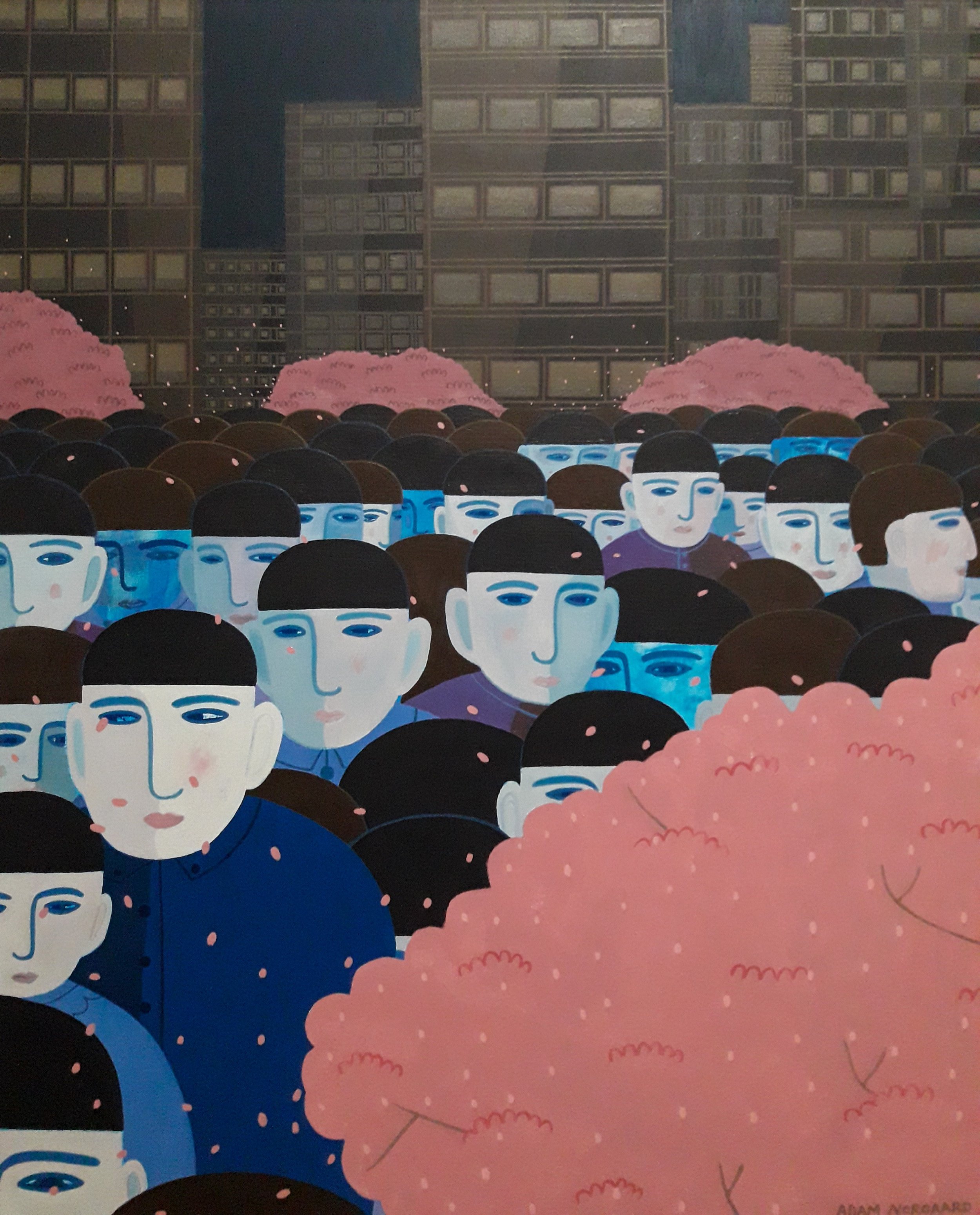 Tokyo Blues 3 (2023) 60.6 x 72.7 cm. Oil on Wood Panel
