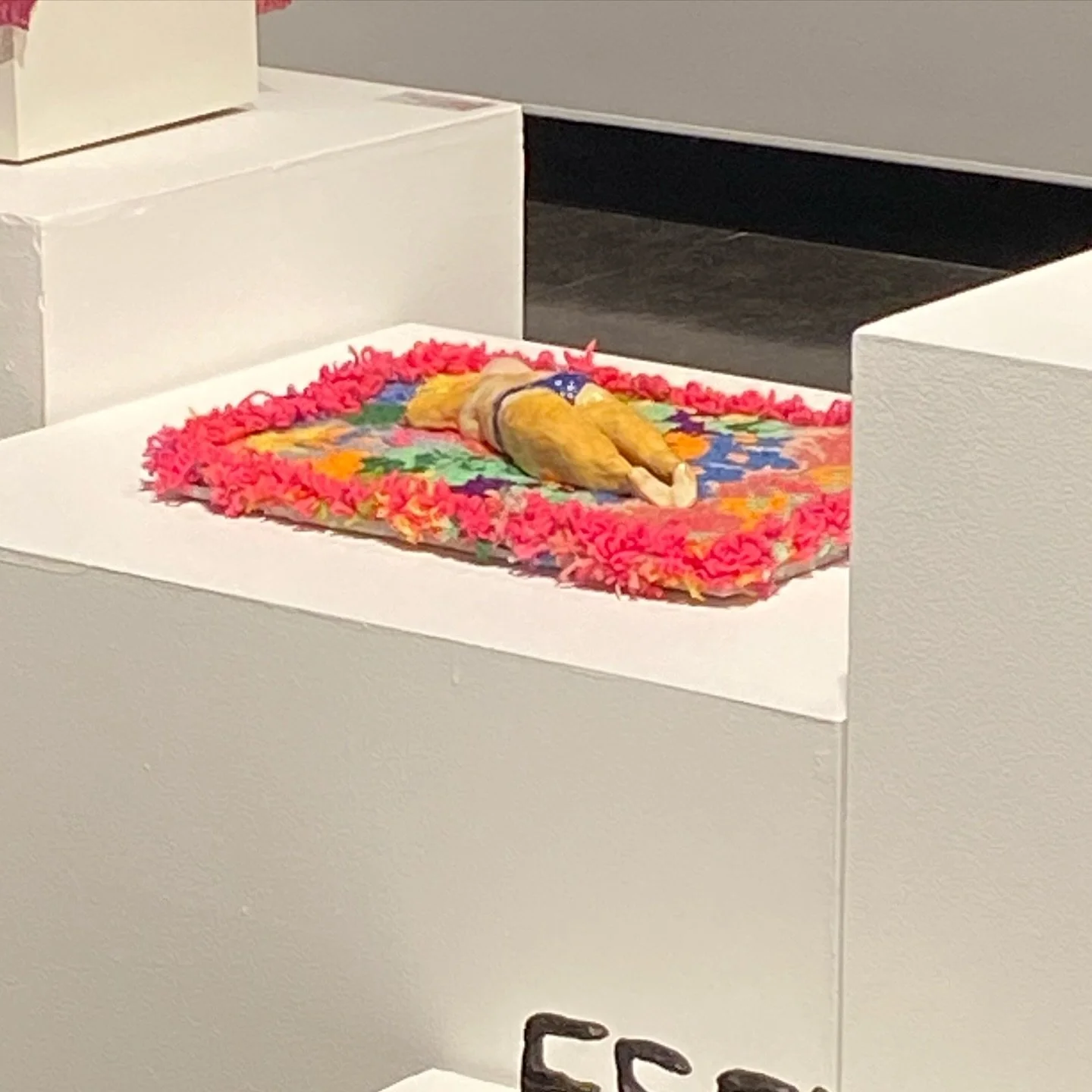 Love in Crisis, Summer Show&mdash; Sunkissed(clay, mason stains, wool.)now showing @counihangallery.