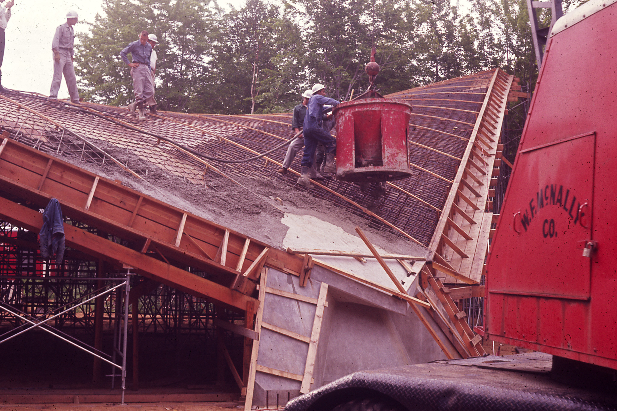 Roof being poured (1963)