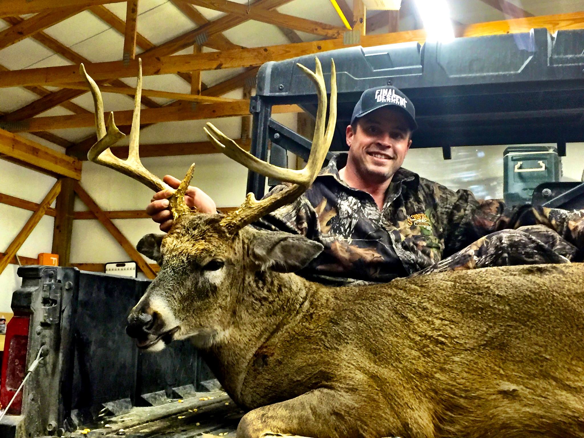 Brandon Riley is from Mayfield Kentucky and joined the Final Descent Outdoors staff in 2015. Brandon and fellow staffer Jonathan Stinson manage their property in western Kentucky for trophy whitetail and have had some great success over the years. Brandon is a linesman by trade and when he isn't working and hunting he is with his family or attending his home church in Mayfield, Trace Creek Baptist Church. Brandon loves to deer hunt but also loves to chase turkeys and completed his first grand slam in 2015.