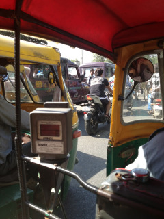 Next time you are in peak hour in your car and feel like complaining, think of me stuck in this. My daily auto rickshaw ride to work.