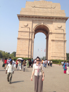 At India Gate. Designed by Lutyen. This part of New Delhi is known as Lutyen’s Delhi – created to house the expats away from the ‘real’ Delhi otherwise known as Old Delhi.