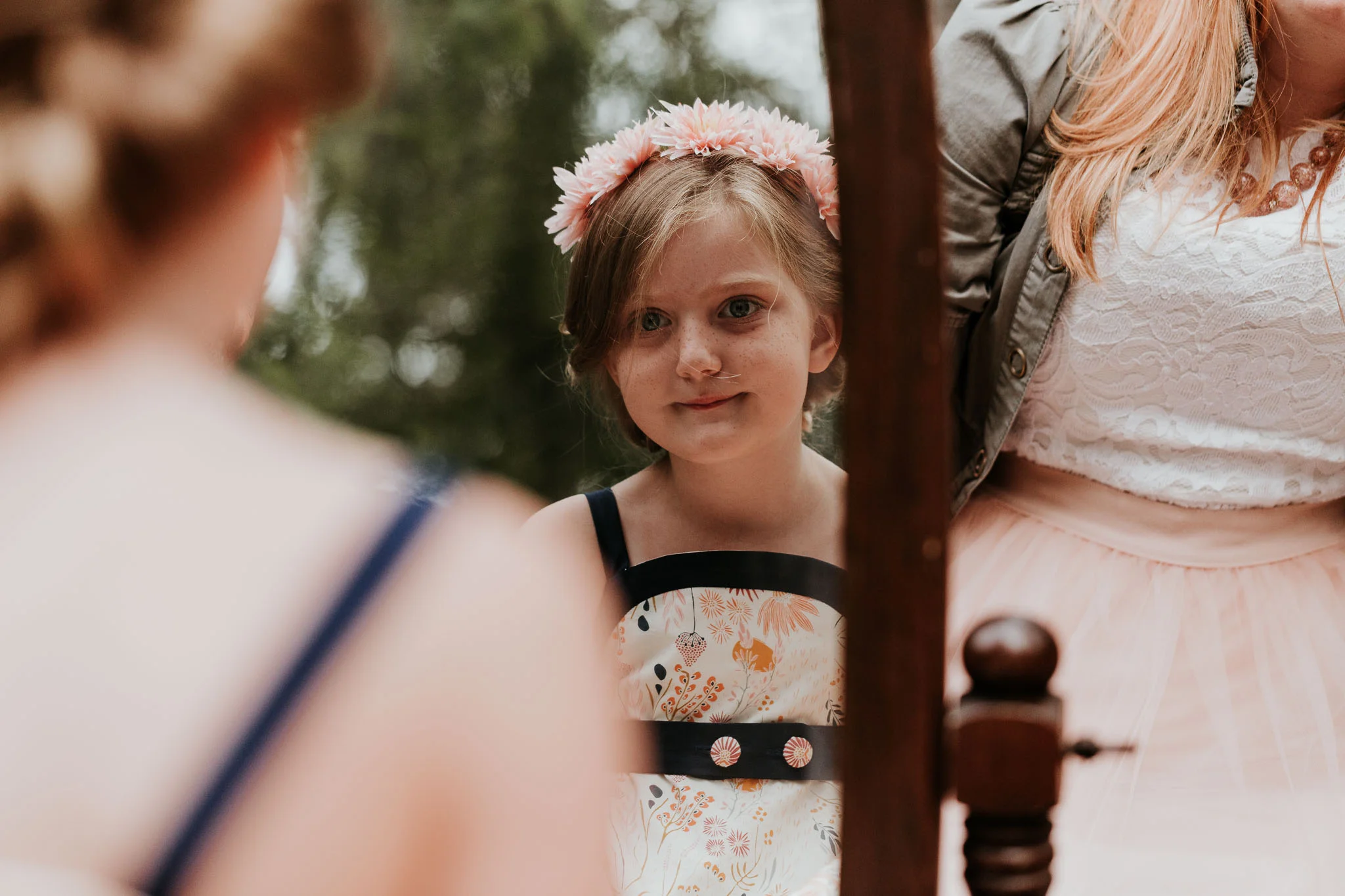 flower girl getting ready details documentary style wedding photography 