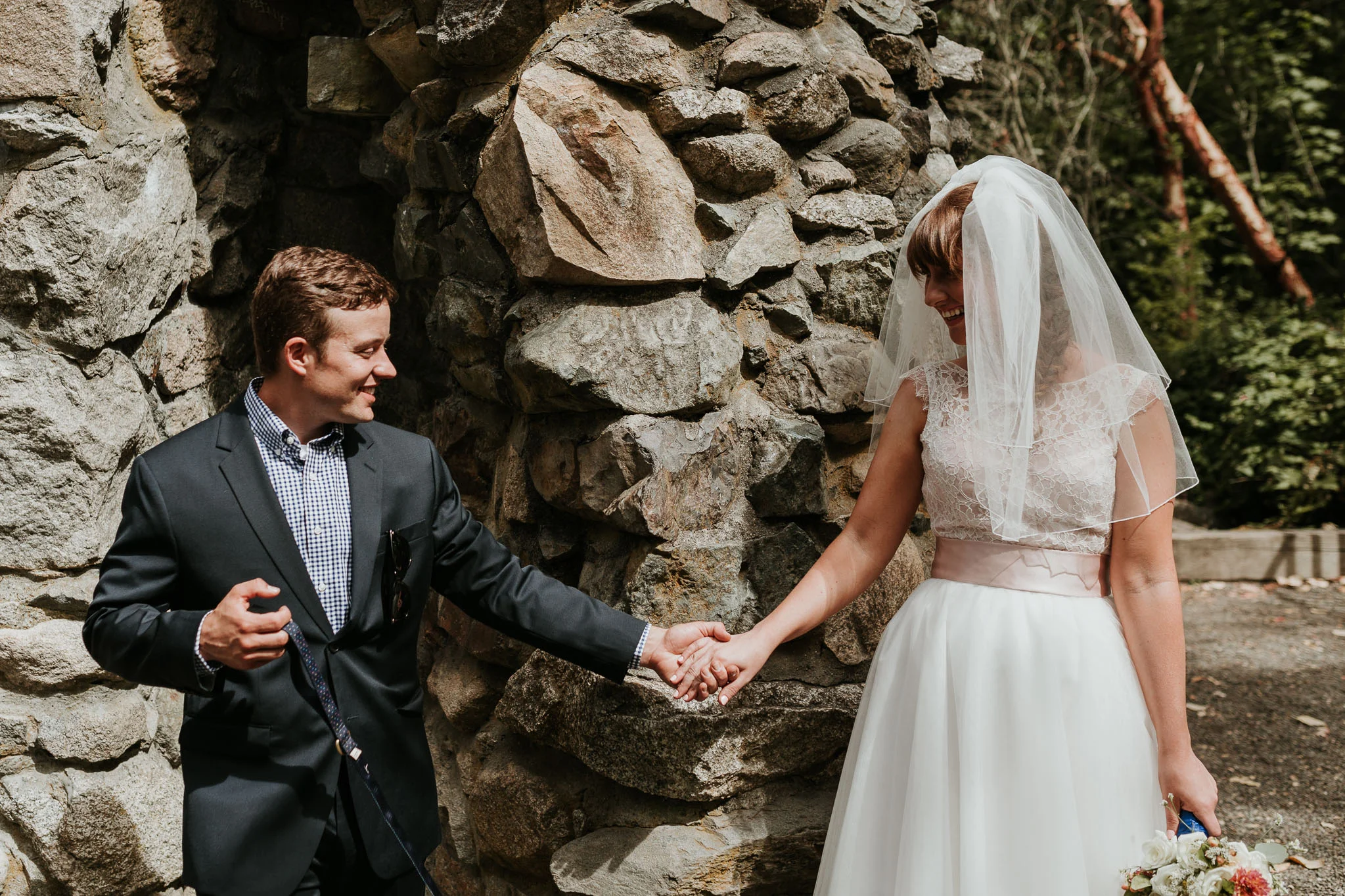 first look at camp long - Seattle Washington wedding photography 