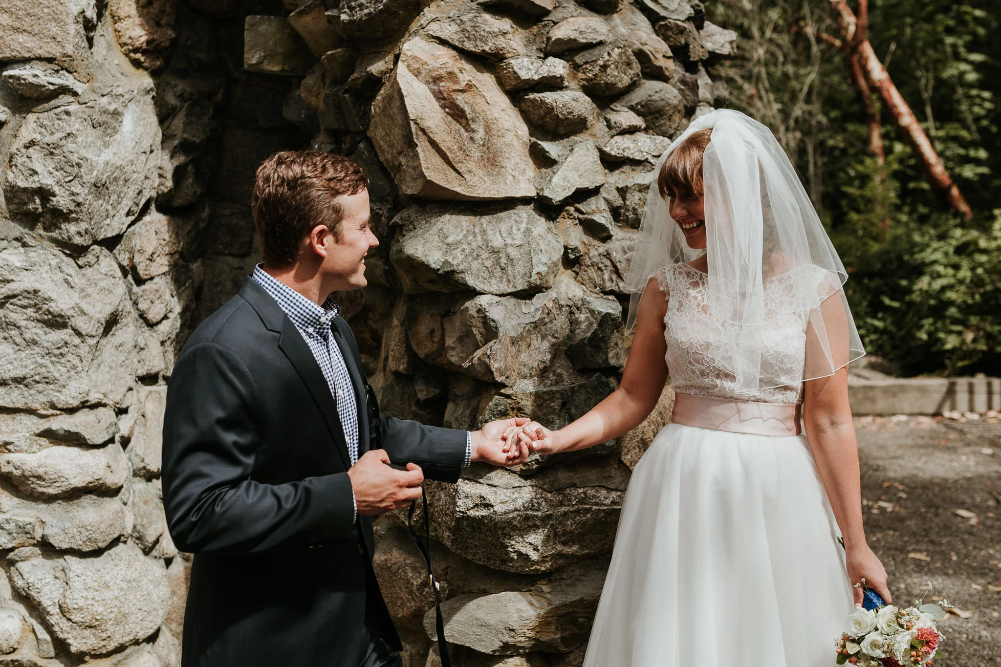 first look at camp long - Seattle Washington wedding photography 
