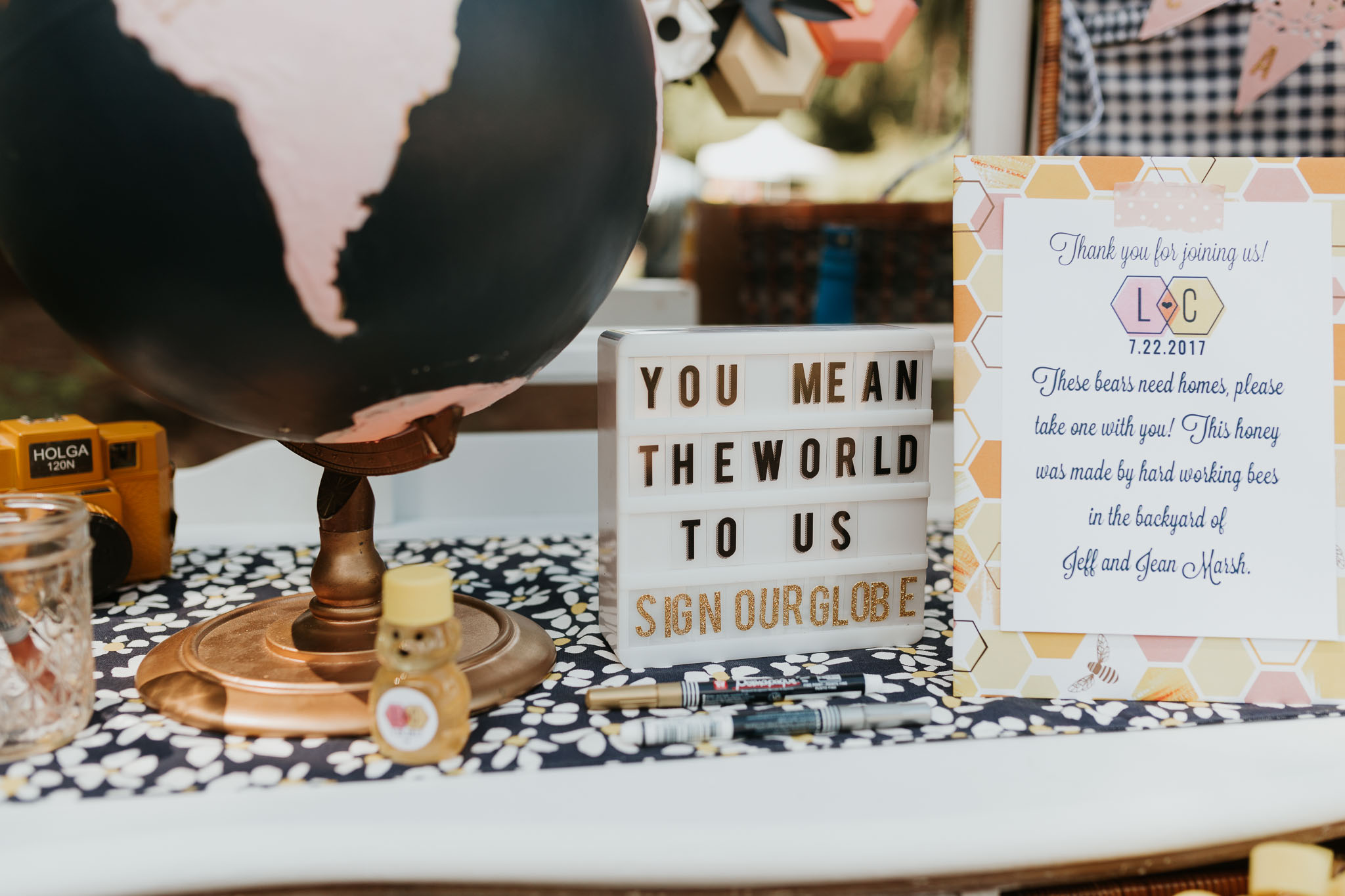 seattle wedding decor at camp long