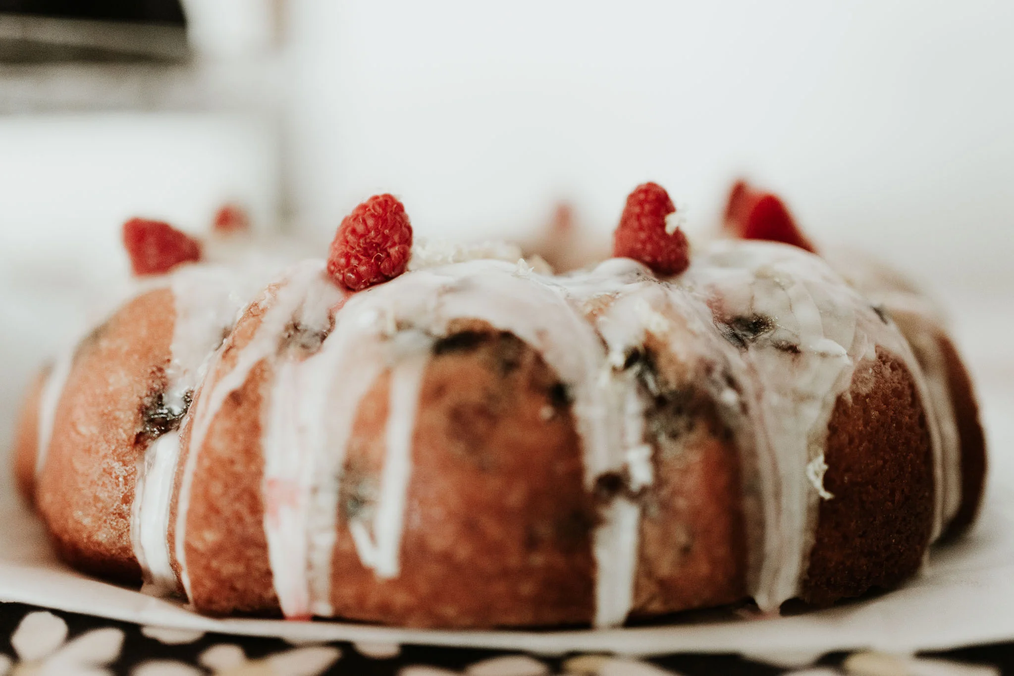 family members bring their own deserts for the reception to share instead of a traditional wedding cake 