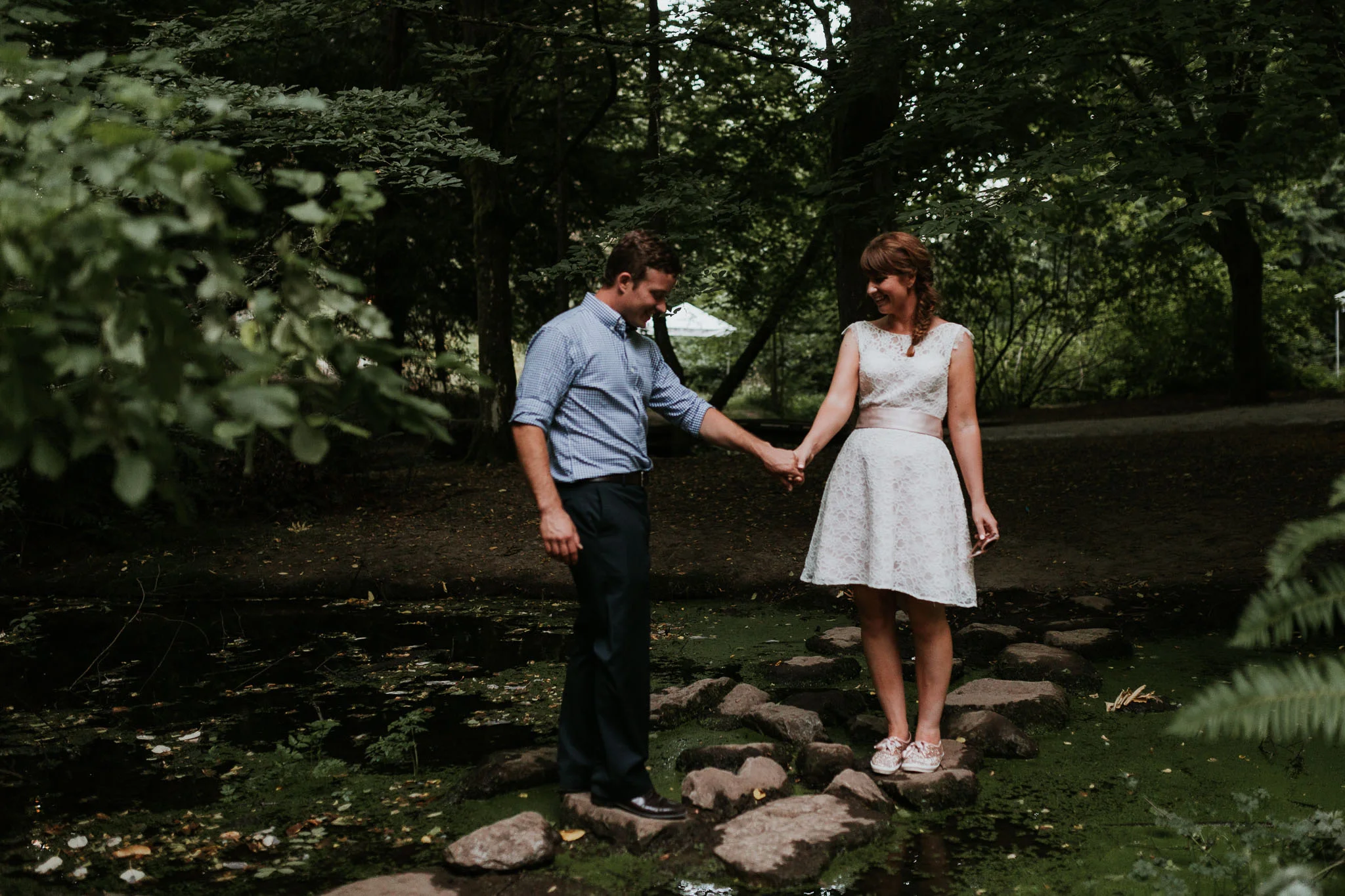 bride and groom formals at camp long 