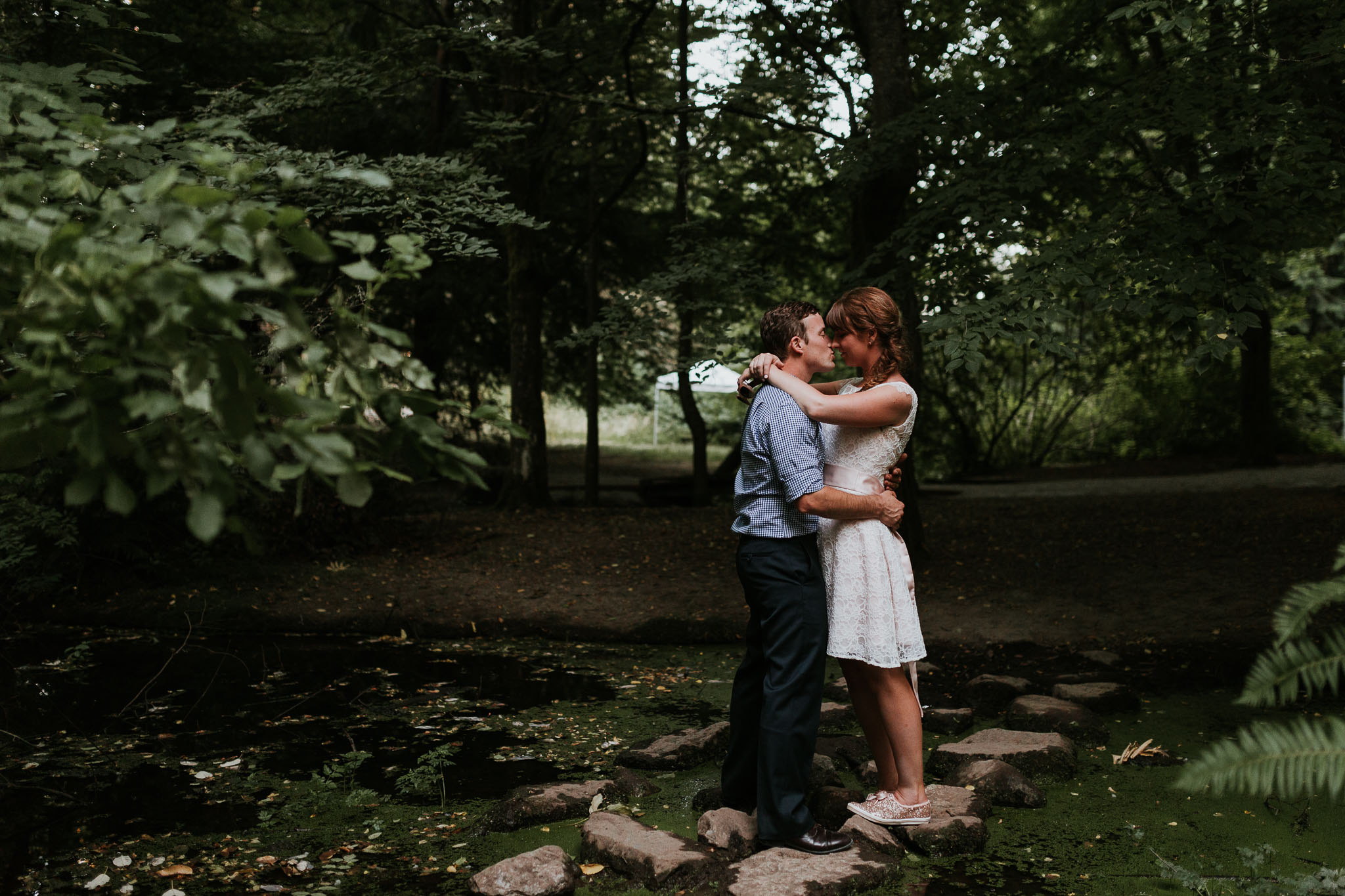 bride and groom formals at camp long 