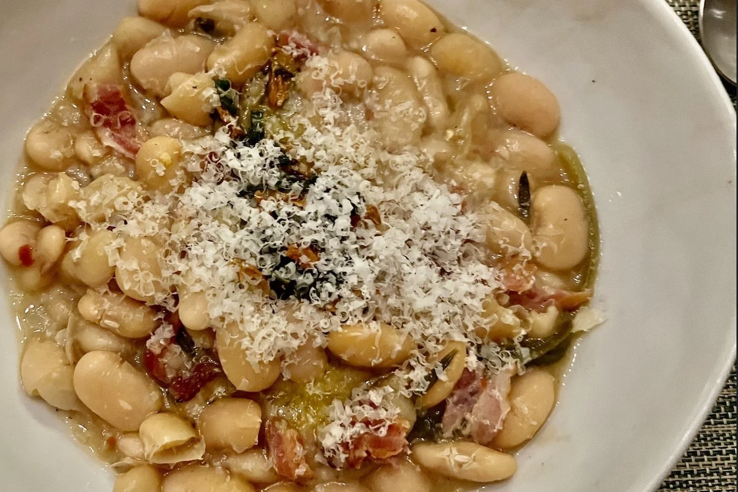 Slow-Cooker Butter Beans with Pecorino & Pancetta