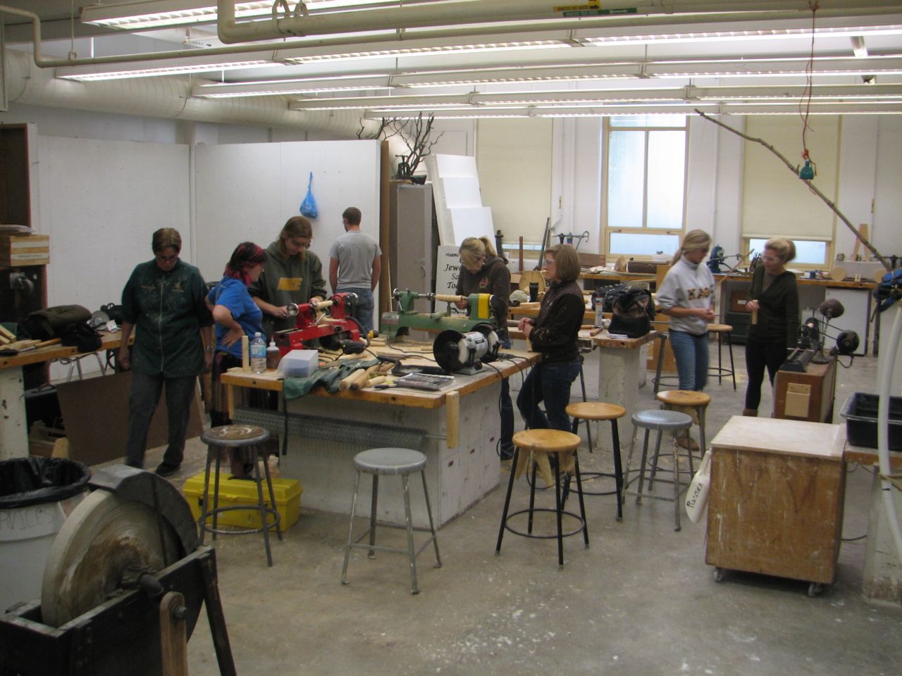 Miami University Sculpture studio with extra lathes