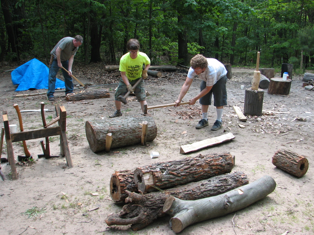 Splitting and adzing, OxBow 2008