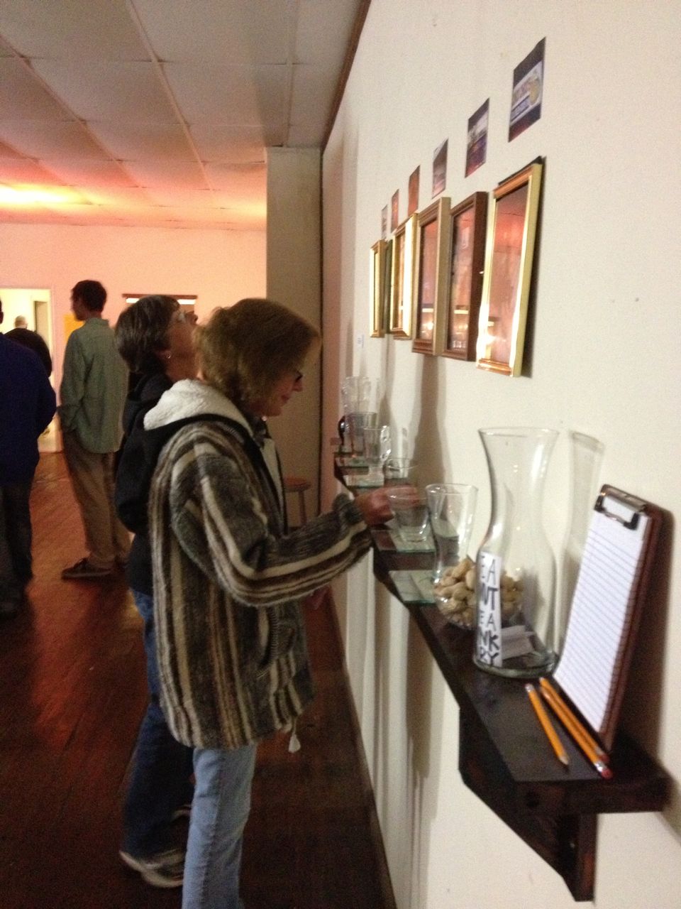 Ellen, our generous benefactor, interacting with a participatory installation