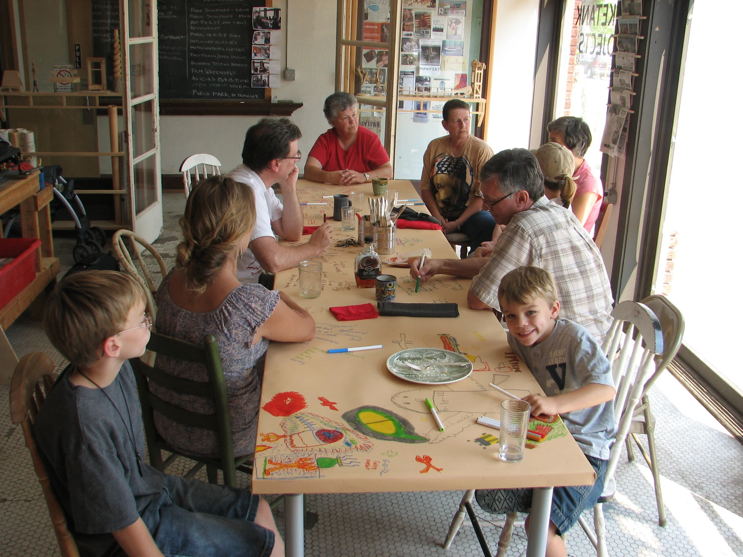 Civic leadership focused pancake dialog