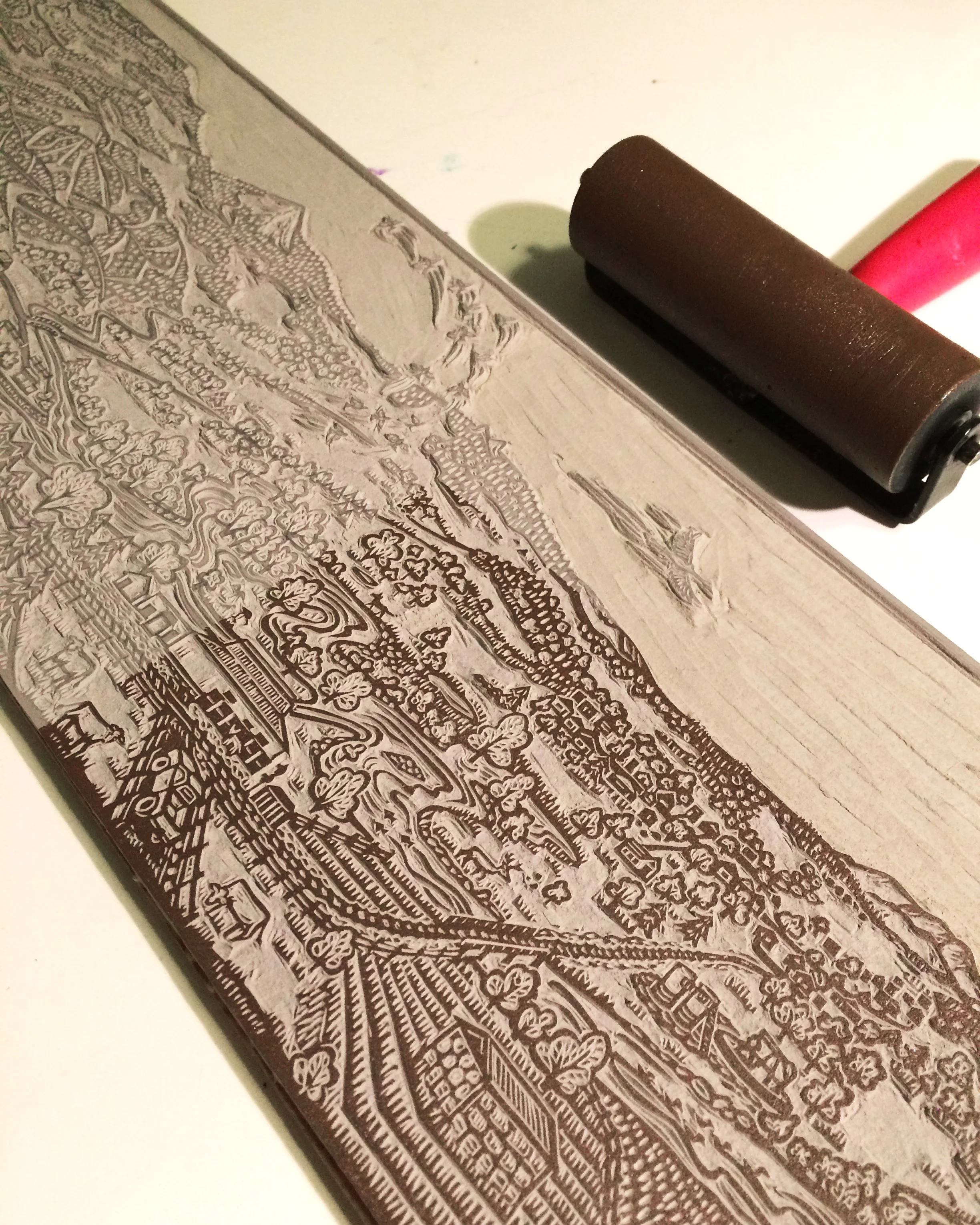 Printing the Yampa linocut.jpg