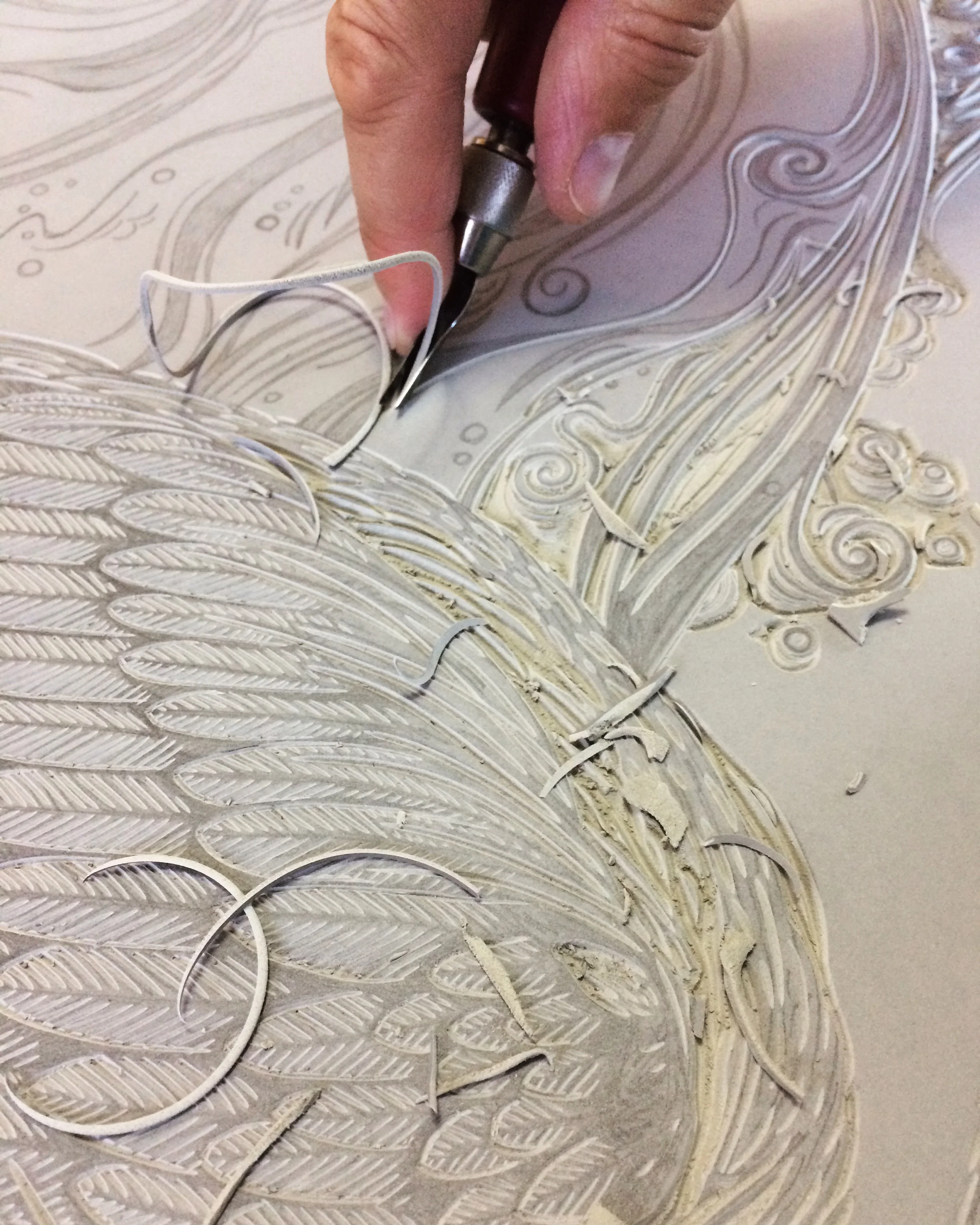 Jill Bergman linocut