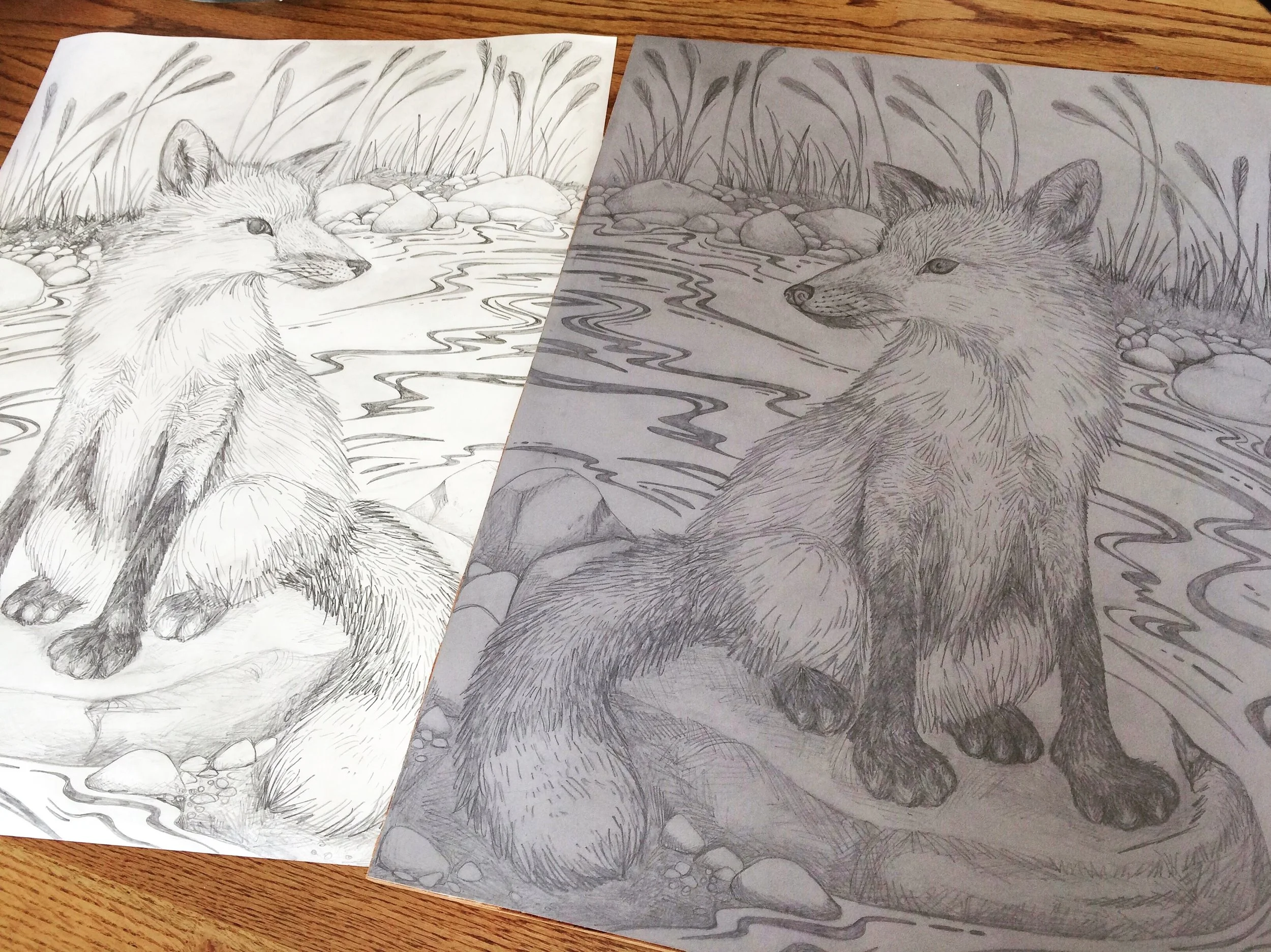 Jill Bergman Fox linocut