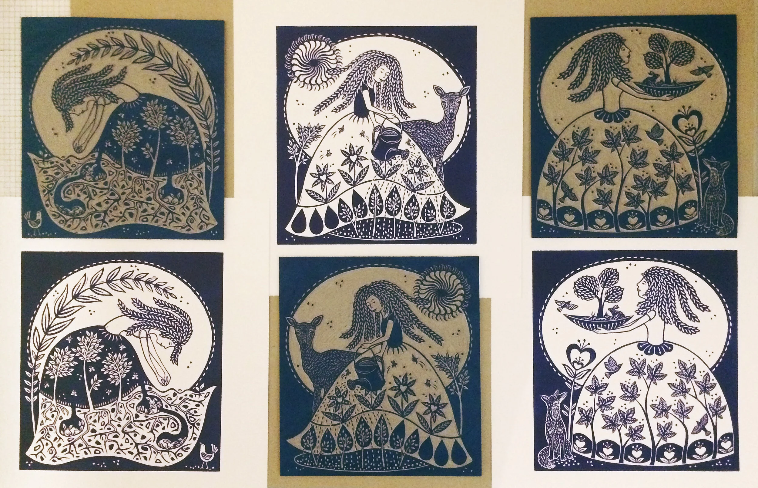 Bergman linocuts