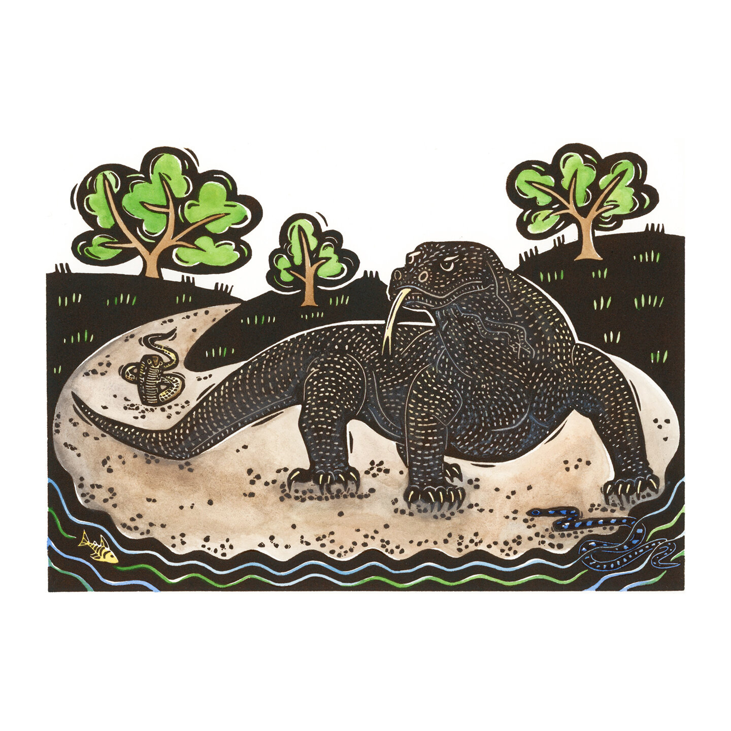 Komodo Dragon painted square.jpg