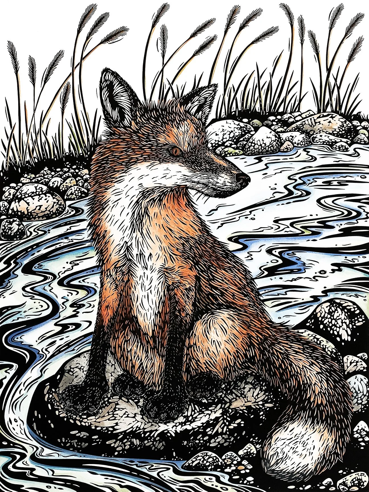 Bergman Red Fox painted.jpg