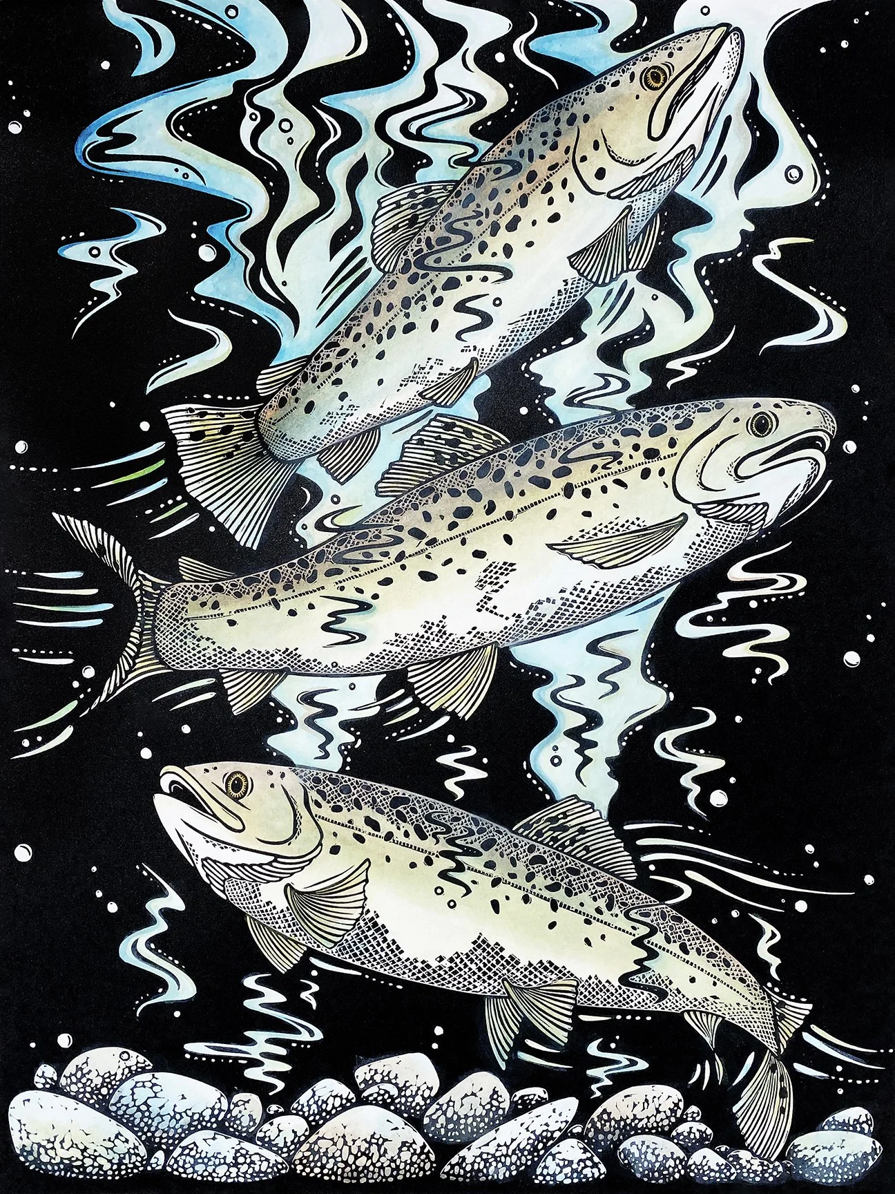 Bergman Brown Trout painted.jpg
