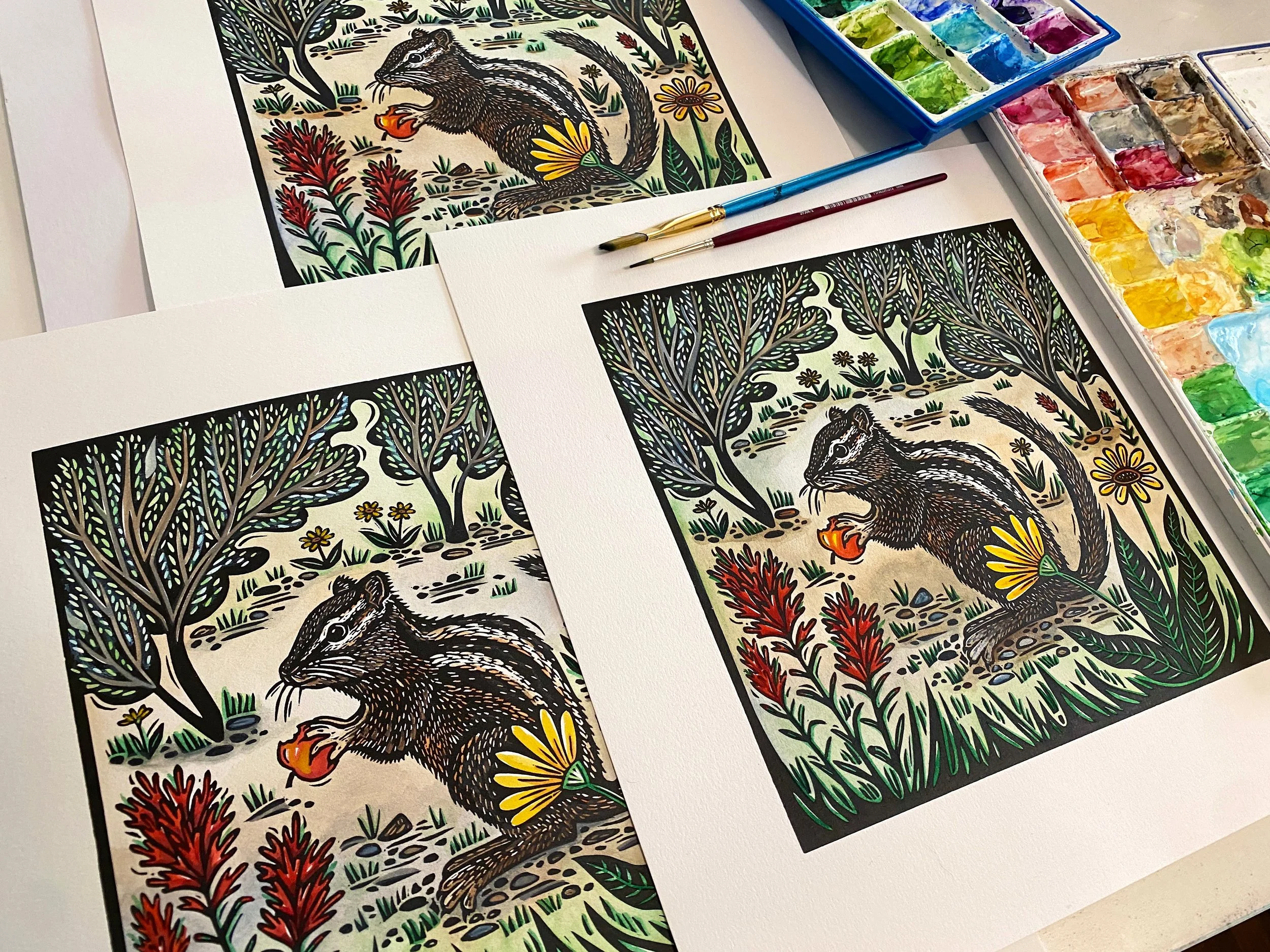 Painting chipmunks.JPG