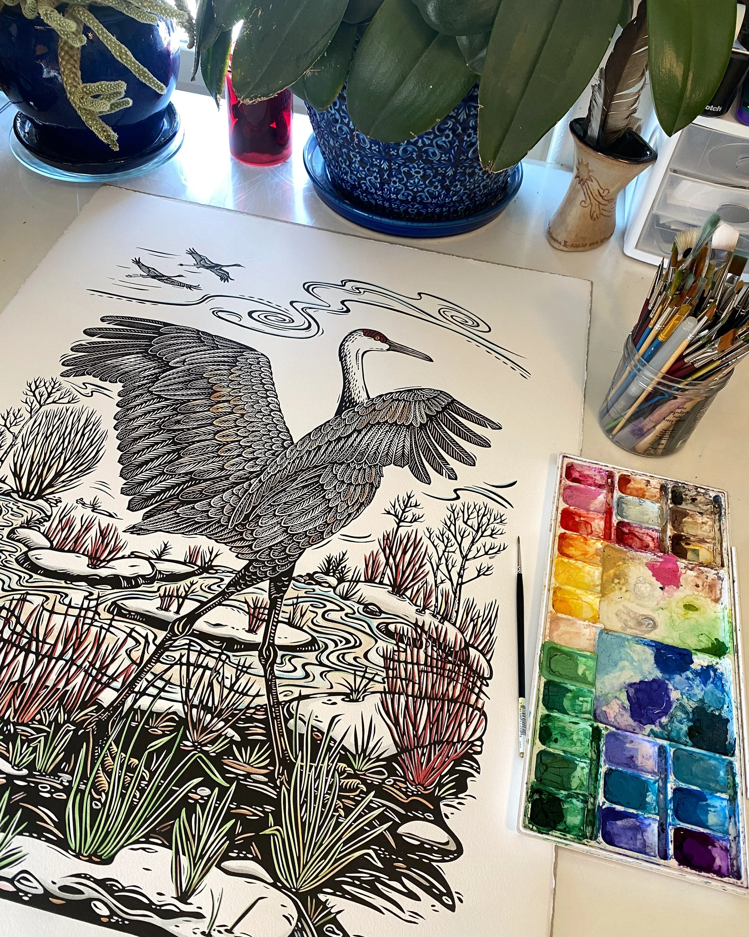 Painting the Sandhill Crane.jpeg