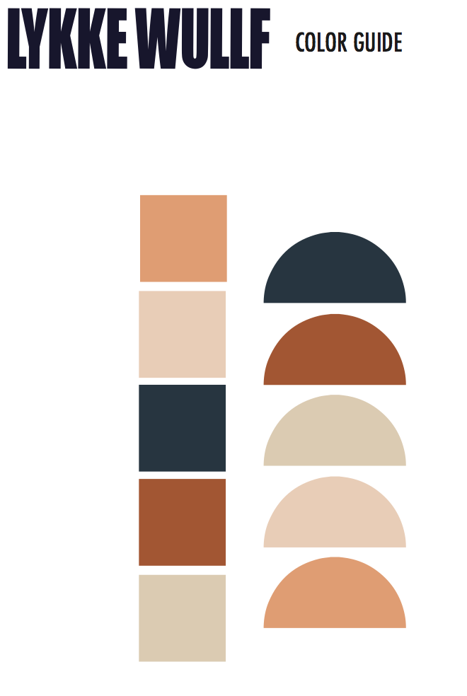 Lykke Wullf: Fall Branding - Color Guidelines