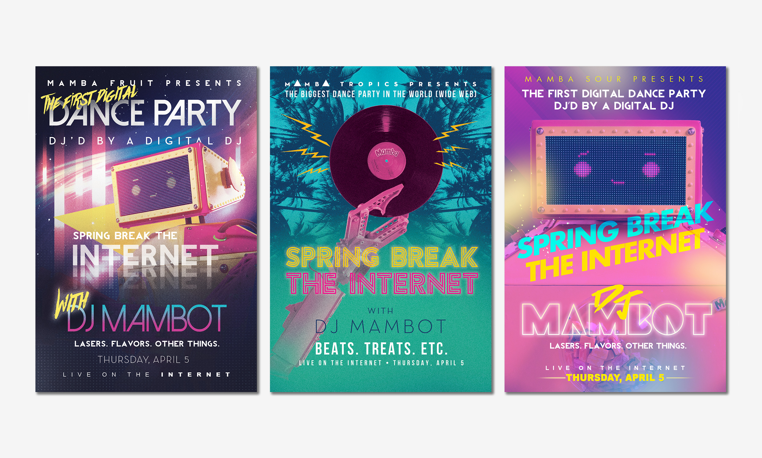 In 2018, we Spring Broke the Internet, with a hype video and a live DJ set by Mambot that we streamed on Facebook and Instagram.