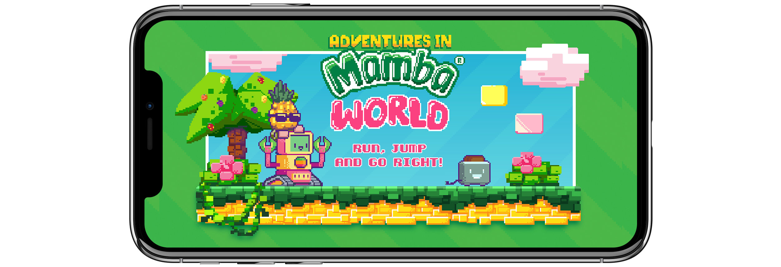 In 2017 we made a robot named Mambot . Beloved by our followers, we saw an opportunity to tap into their love for gaming and retro aesthetics. We worked with 14Four to develop Adventures in Mamba World , a 16-bit throwback video game. Create your avatar and help Mambot save Mamba World and his pet toaster Berry from the evil Anti-Fruit. We even got the voice of KISS to do the voice over for our promo. Agency : Evolution Bureau Role : Sr. Art Director