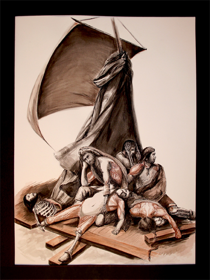 Study of the Raft of Medusa Painting