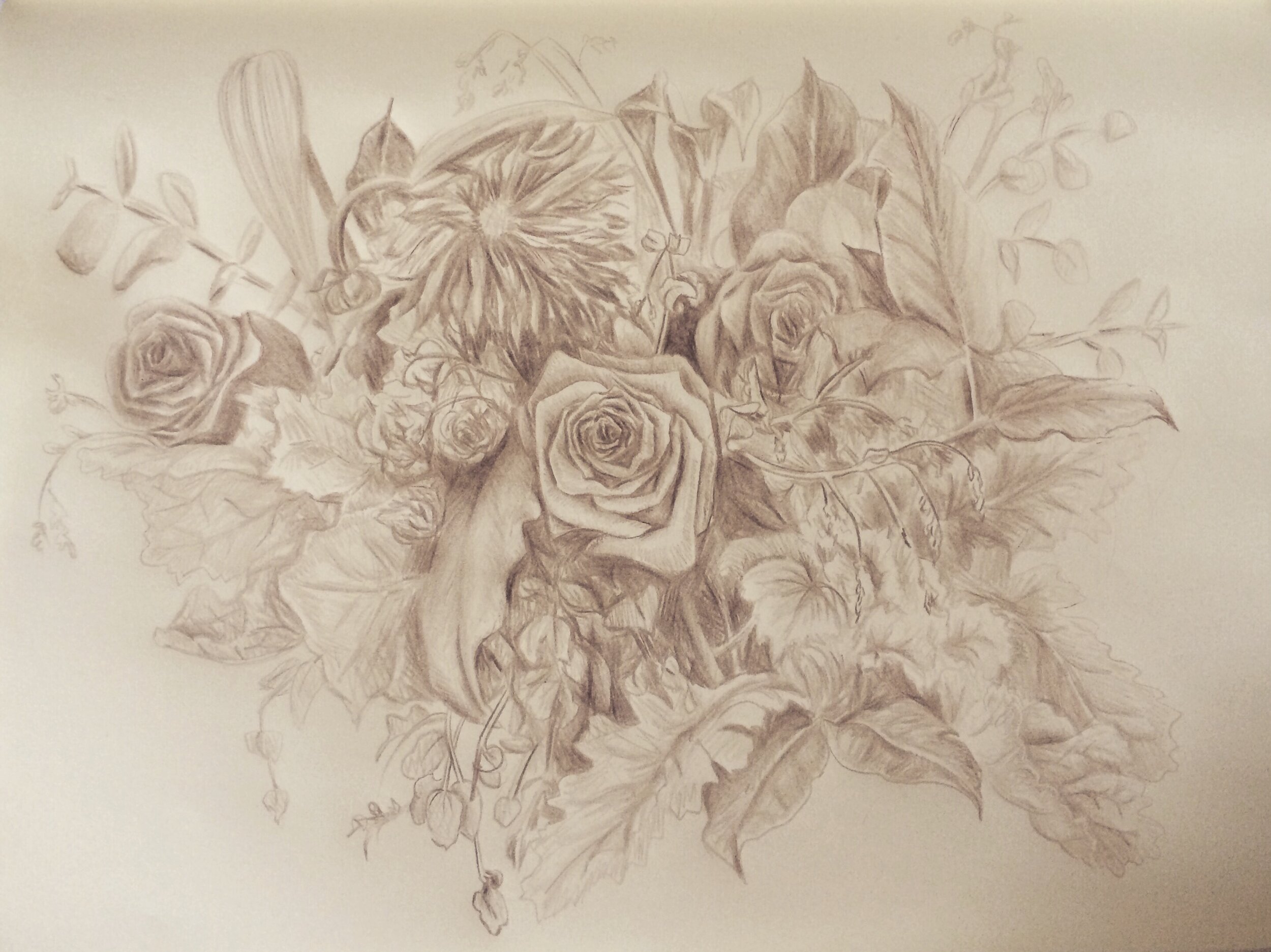 Sepia Bouquet