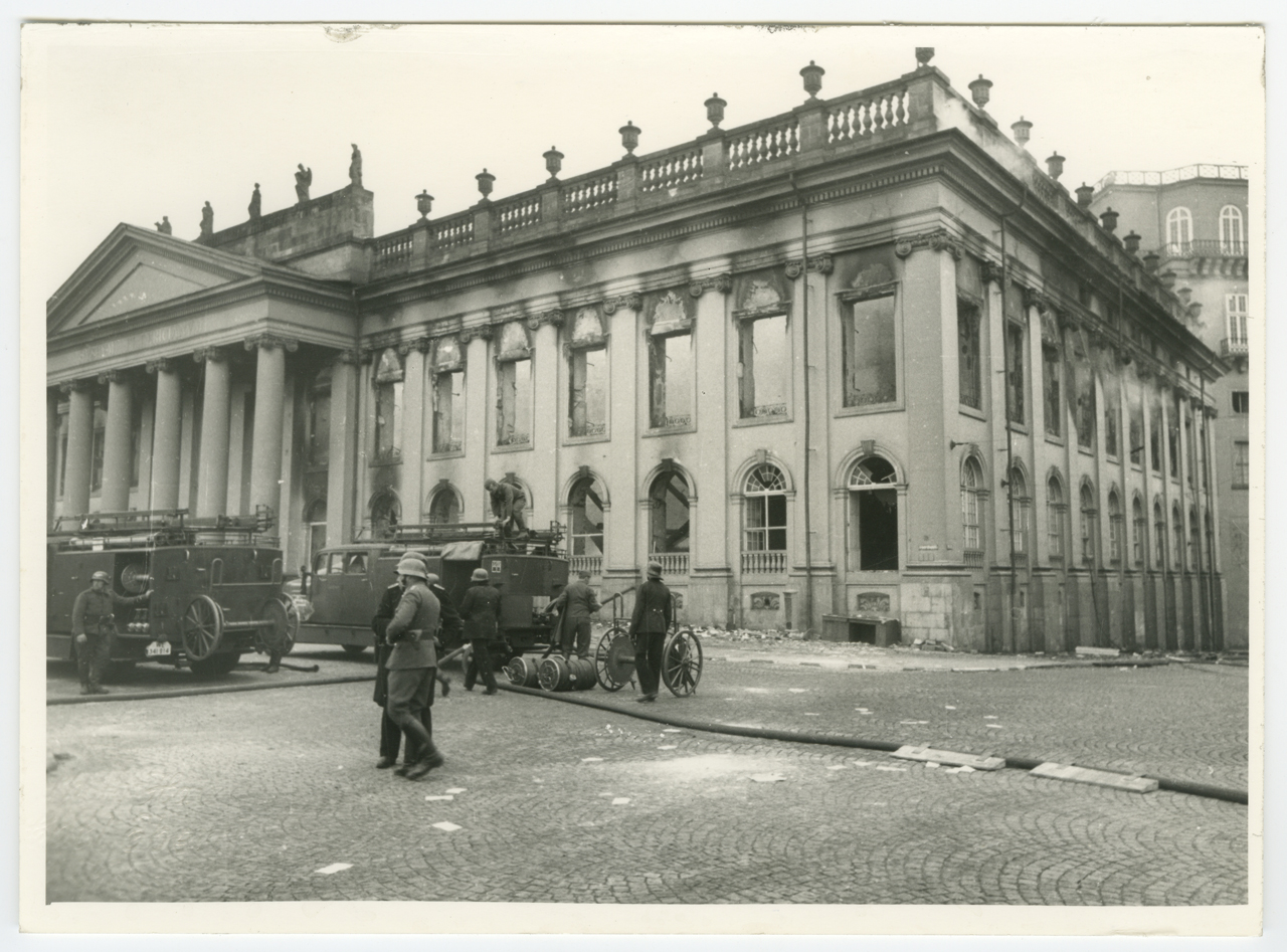   The Fridericianum in Kassel, Germany after it was bombed by the British Royal Air Force on September 9, 1941.    
