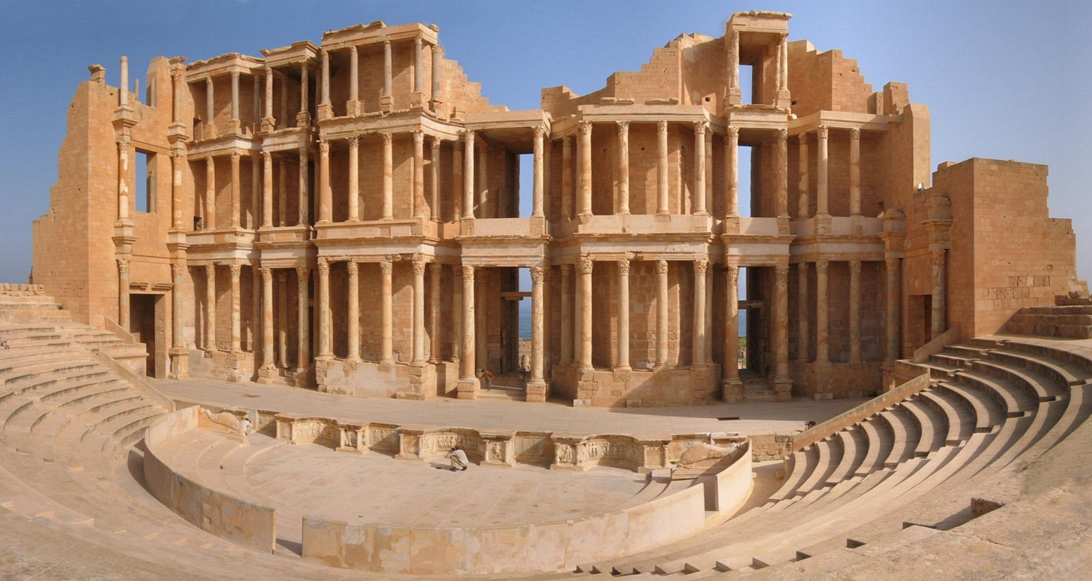 But there was, oddly, a more direct connection: those 1969 rehearsals were supposed to lead to their first live performance in three years, and Paul McCartney’s dream was for The Beatles to make their triumphant return with a concert in North Africa—amphitheaters in El Jem, Tunisia and Sabratha, Libya were booked. 