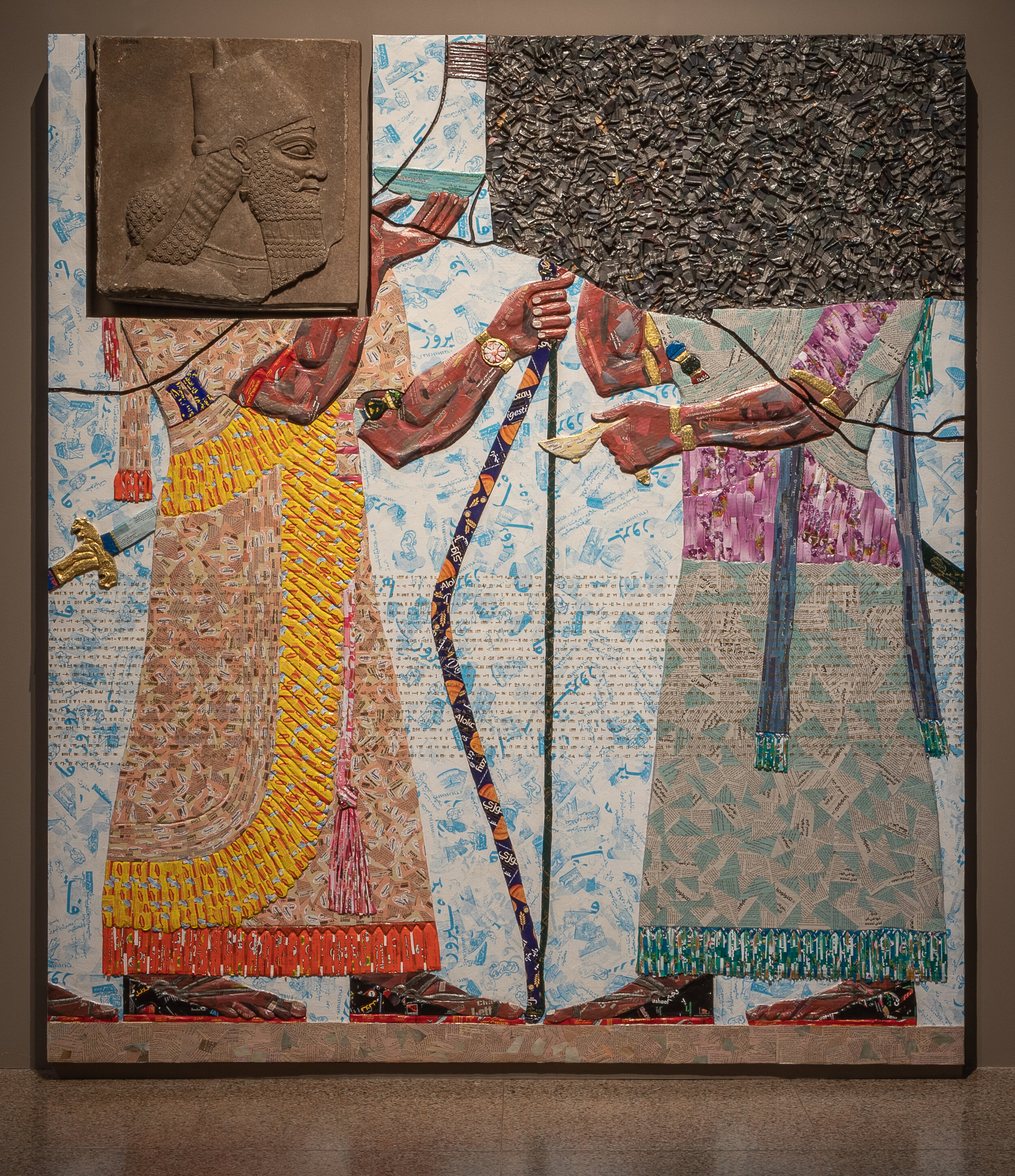  Panel G-13 with existing fragment from the Oriental Institute at the University of Chicago  