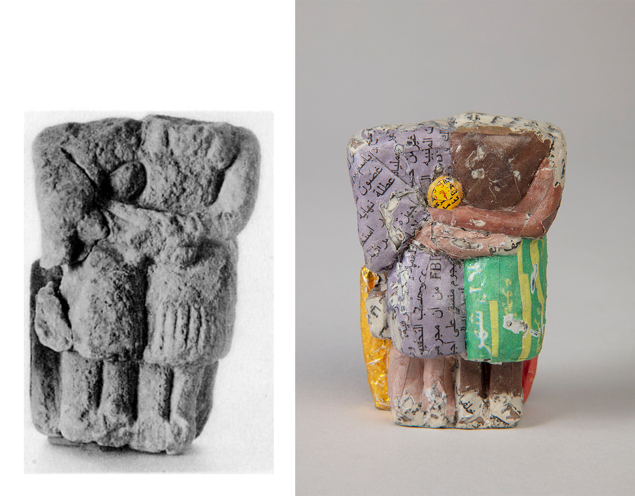 Kh. IV 354
Headless seated man and woman, the man's right arm being around the woman's shoulder