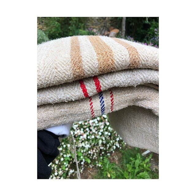 We are Selling our beautiful vintage Hungarian hemp sacs!! We have only 3 left! A brown striped, a red striped and a red and blue! 
They are great for turning into cushions or sofa/chair covers... they are just super cool!! Sizes below: 
Brown stripe