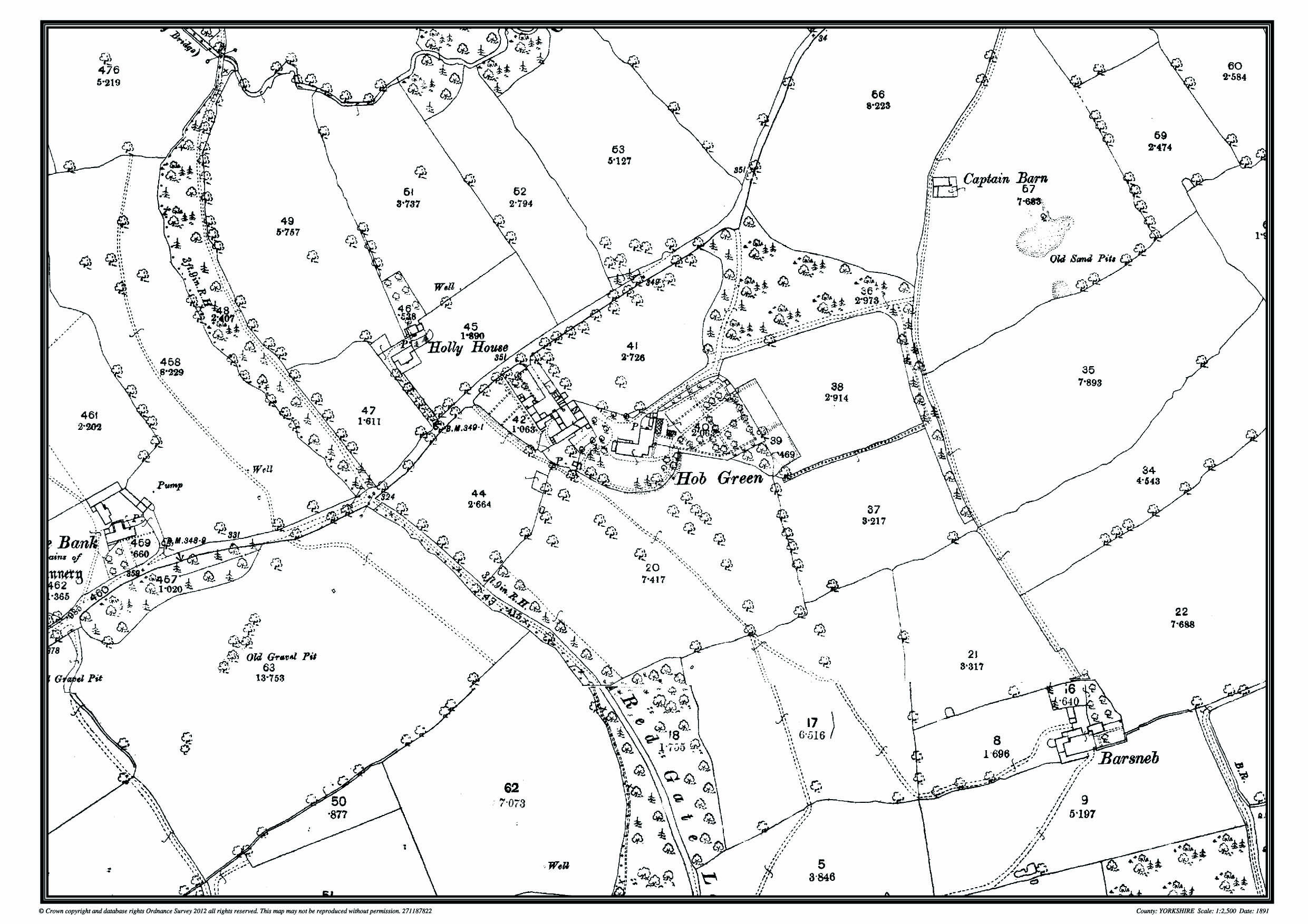 1891 map of Hob Green