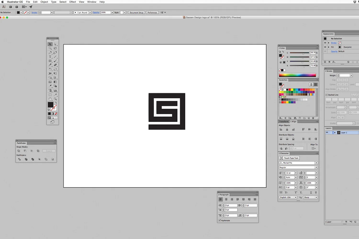 Step 1 The artwork is created in Adobe Illustrator and exported as a .DWG file