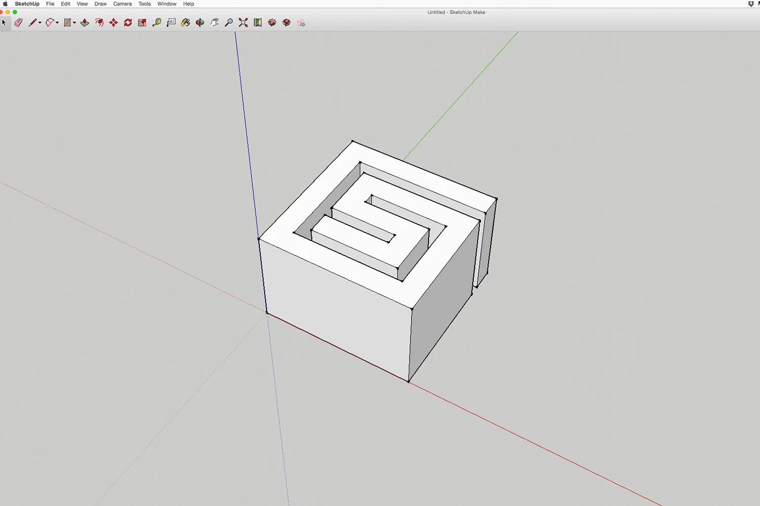 Step 3 The file is then exported from SketchUp as a .STL file