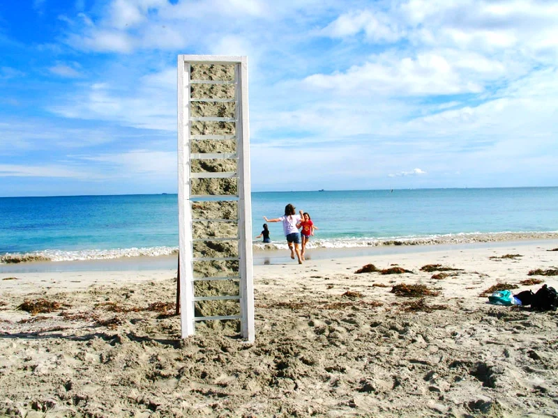 Kaleidoscope, wood , mirror , aluminium. South Beach, Fremantle 2010
