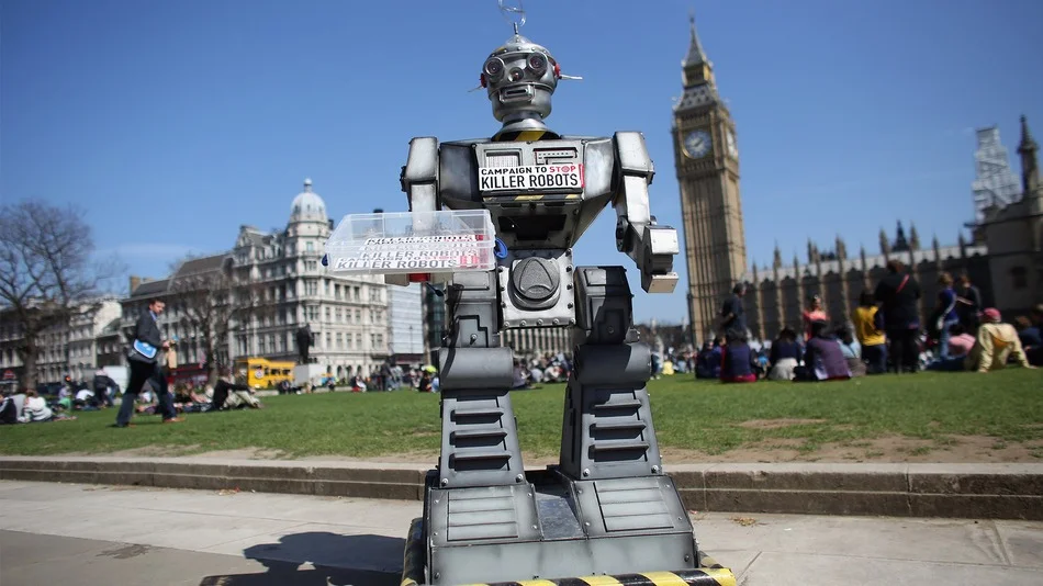 London Protestors Against Killer Robots