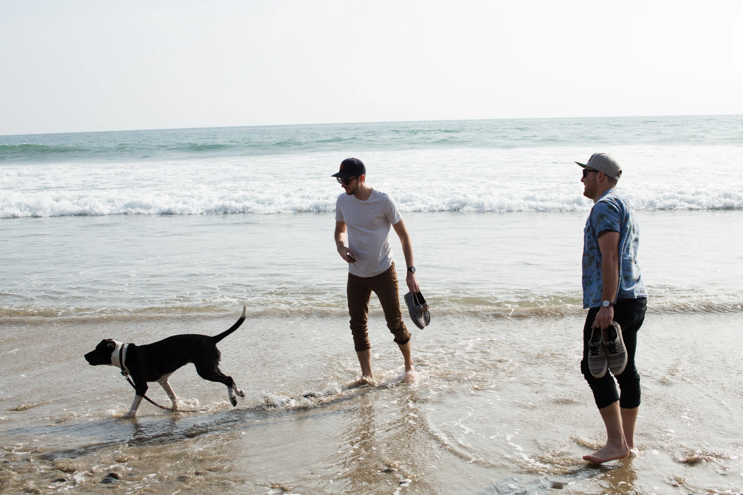 We pressed on just a little and found a beach for Benji to play on.