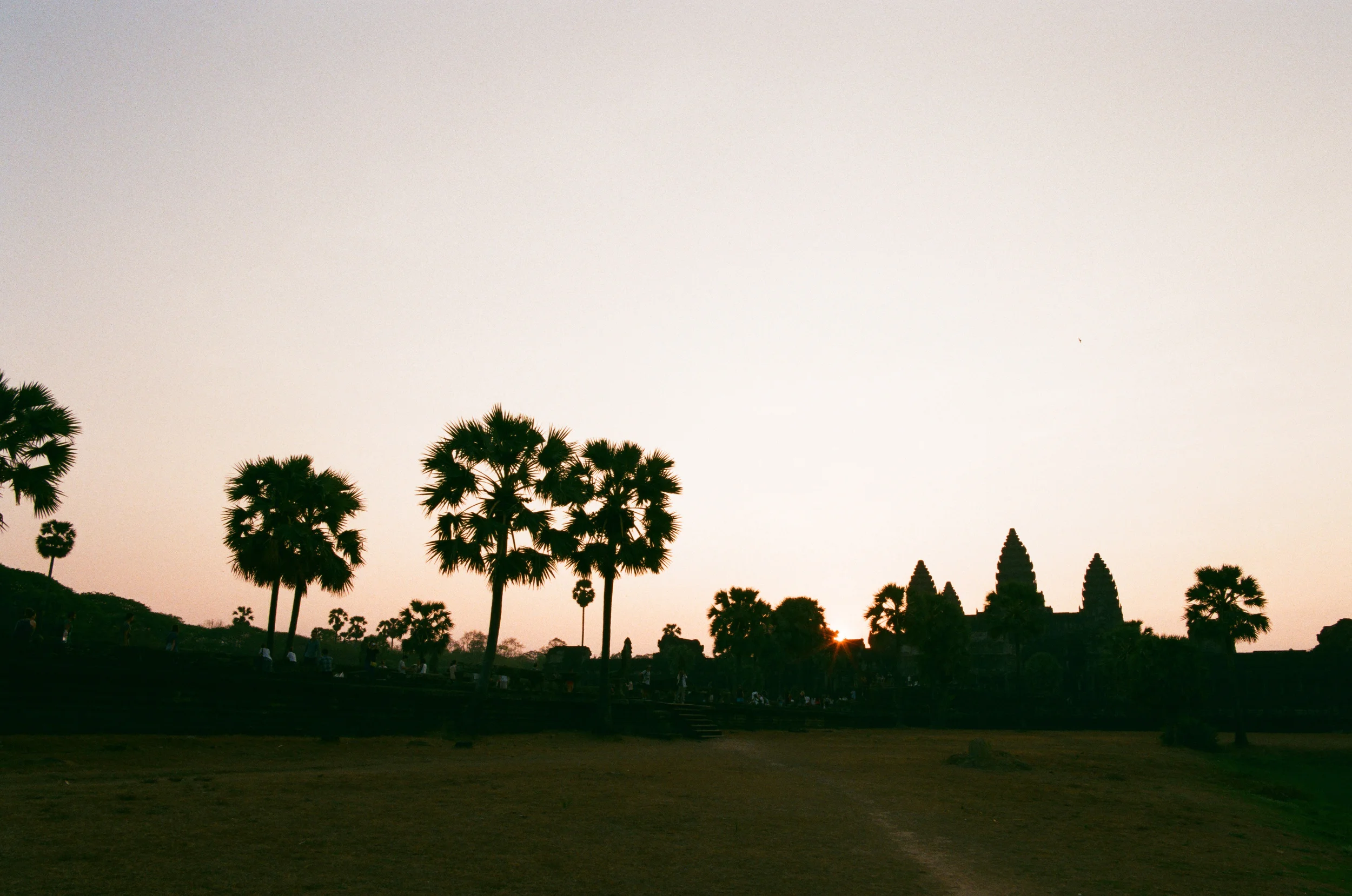 The late night push was well worth it to see the sun rise over Angkor Wat.